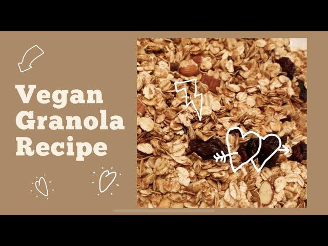 Easy vegan granola recipe | 簡單烤堅果燕麥脆片｜三樣材料終極懶人食譜