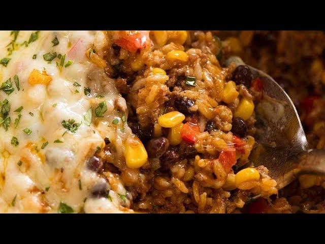 Mexican Ground Beef Rice Casserole