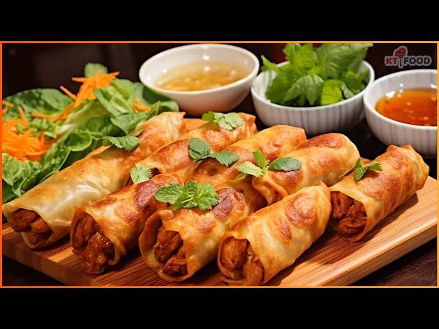 Bí Quyết Làm Chả Giò Giòn Tan để lâu vẫn giòn rụm | không dùng giấm | Best Eggrolls Recipe | KT Food