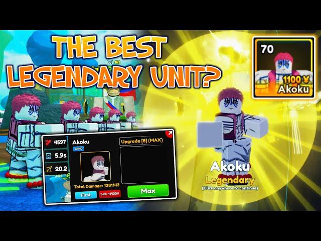 AKAZA MAX LEVEL SHOWCASE THE BEST DAMAGE LEGENDARY UNIT? In Anime Adventures Roblox