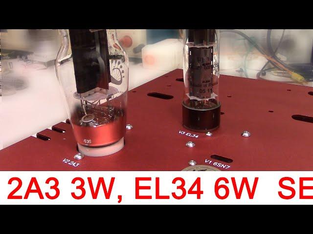 2A3 EL34 switchable SE tube amplifier build #1 ; fluxion audio