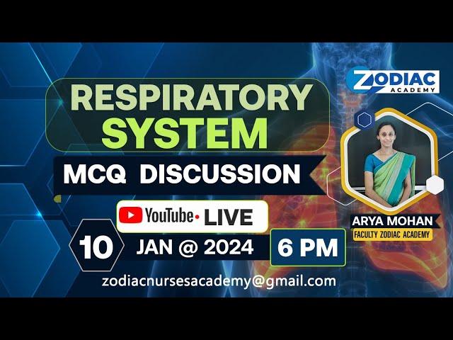 RESPIRATORY SYSTEM MCQ DISCUSSIONS-2024 - Zodiac Academy