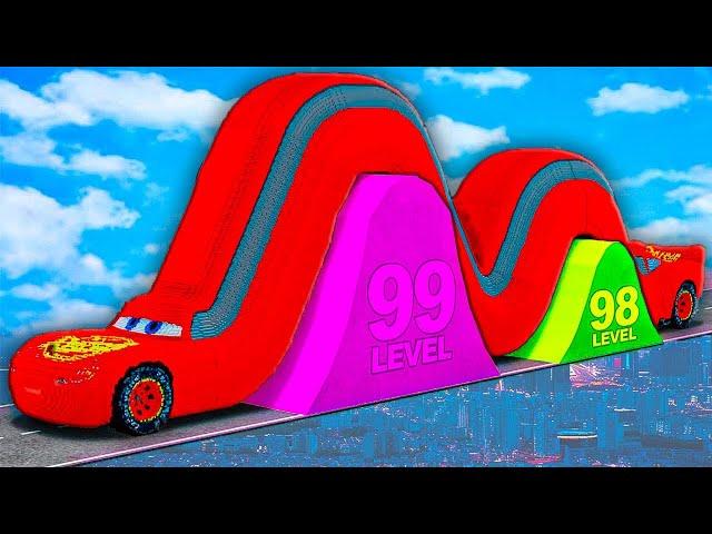 TRANSPORTING PIXAR CARS & FRUITS WITH COLORED & JOHN DEERE vs CLAAS vs TRACTORS - BeamNG.drive #962