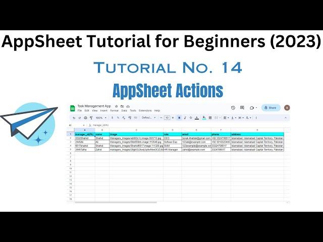 Appsheet actions