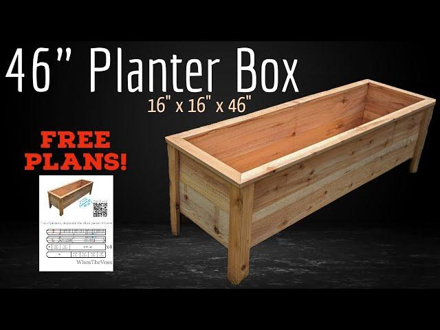 Cedar Planter Box.  FREE PLANS! | How To