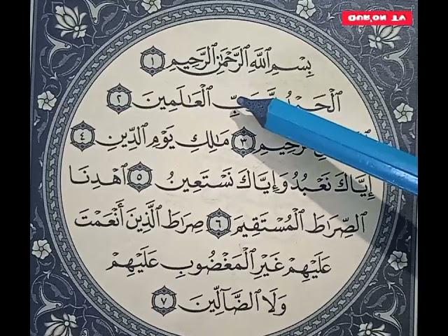 1-Dars Qur'on saboqlari.(Fotiha Surasi) QUR'ON OQİSHNİ ORGANAMİZ.