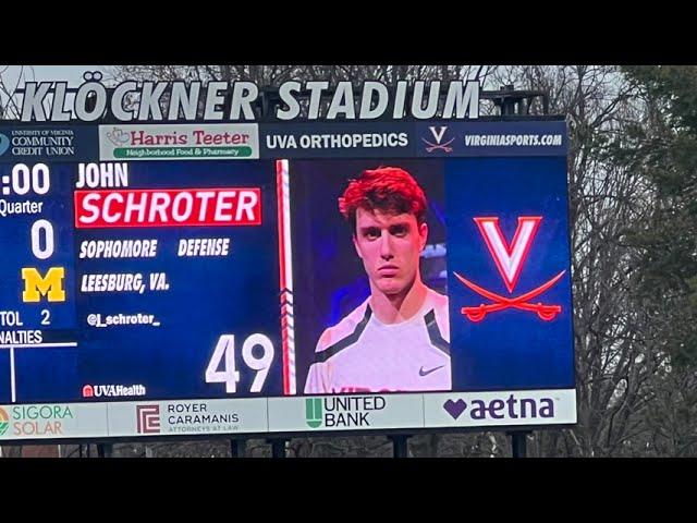 John Schroter #49 highlights UVA vs UMich Feb 24