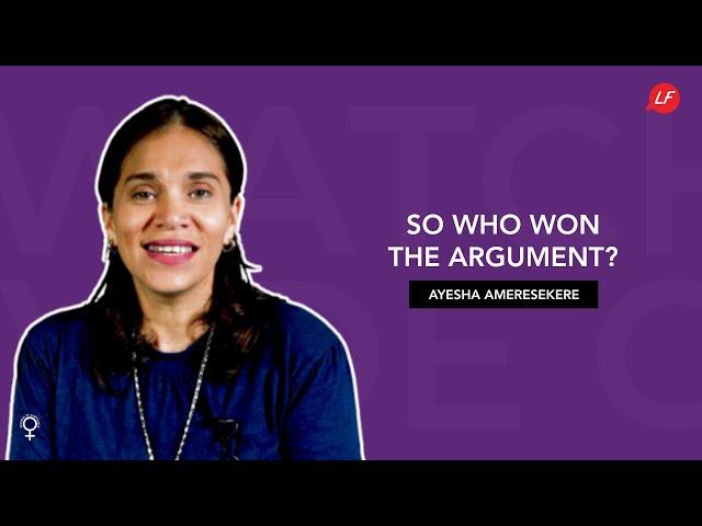 So who won the argument? | Ayesha Ameresekere, Pastor Calvary Church Colombo | Life Focus India