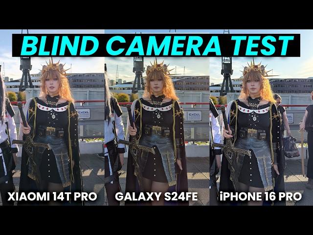 Galaxy S24FE vs iPhone 16 Pro vs Xiaomi 14T Pro - BLIND CAMERA TEST ( MCM Comic Con London )