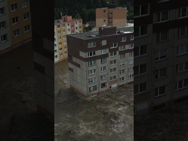 Storm Brings Heavy Flooding to Northern Town in Czech Republic