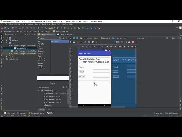 Area Calculator Android Project - Learn Android App Development by Examples- Master Android