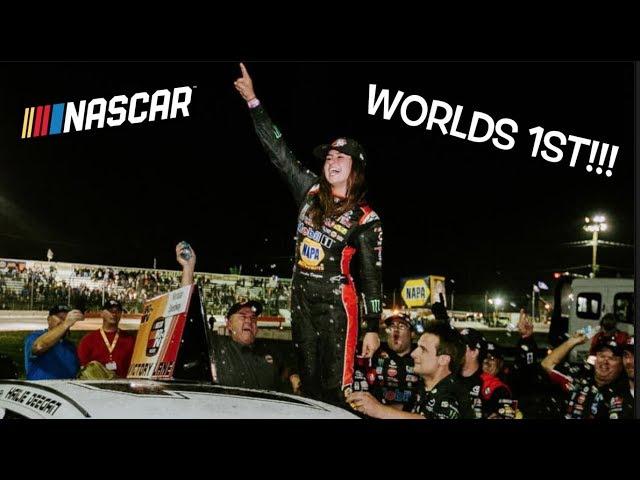 HAILIE DEEGAN MAKES HISTORY!!! First female to WIN a NASCAR pro series race!