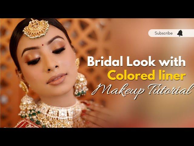Bridal Look with Colored Liner | Makeup Look by @himanshuguptamua