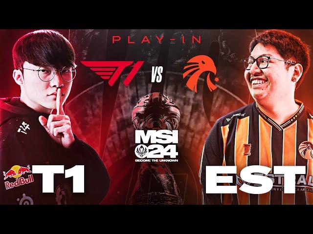 FAKER vs CHŁOPAKI Z AMERYKI ŁACIŃSKIEJ - T1 vs EST MSI 2024 PLAY-IN