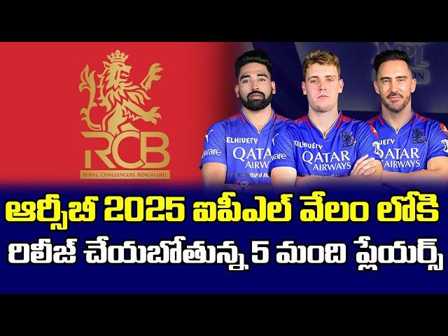 RCB Will Release 5 Star Players Into 2025 IPL Auction | Telugu Buzz