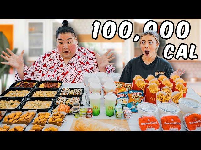 EATING 100,000 CALORIES WITH A SUMO WRESTLER!