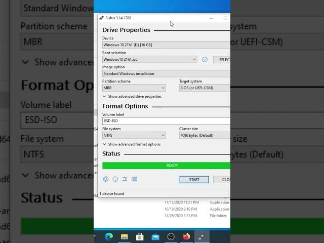 I made a Windows 10 21H1  Bootable USB with Rufus 3.14