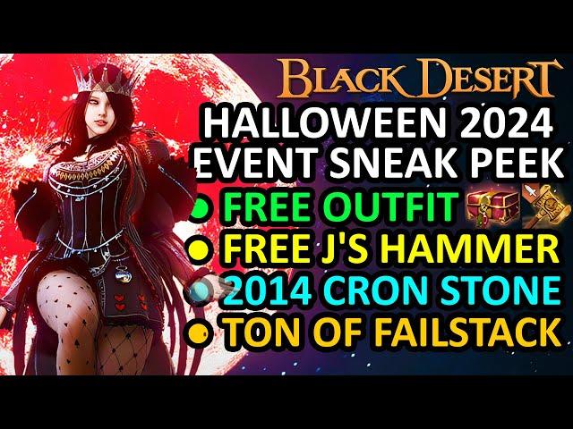 FREE OUTFIT, J's Hammer, Cron Stone, FAILSTACK (Halloween 2024 Event Sneak Peek) Black Desert BDO