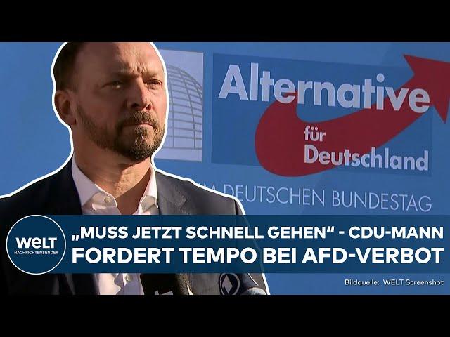 AFD: Umstrittenes Verbotsverfahren! CDU-Politiker fordert schnelle Abstimmung