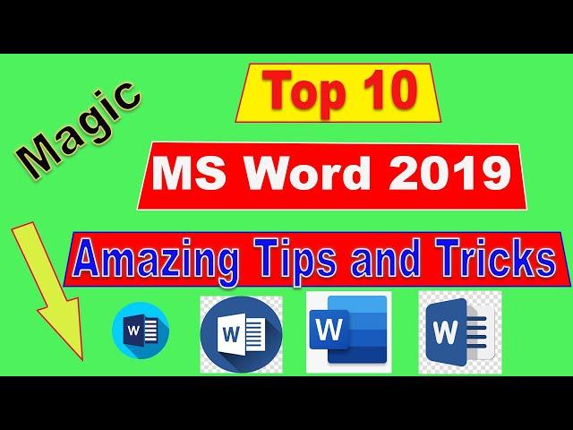 MS word 2019 tips and tricks|MS word tips 2021|Top 10 tricks of ms word|10 amazing tips and tricks