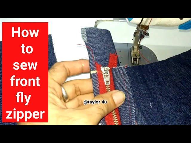 Sewing A Front Fly zipper | Jeans pant stitching