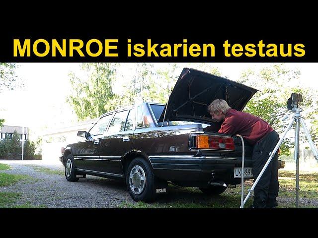 Testataan MONROE iskarit autossa