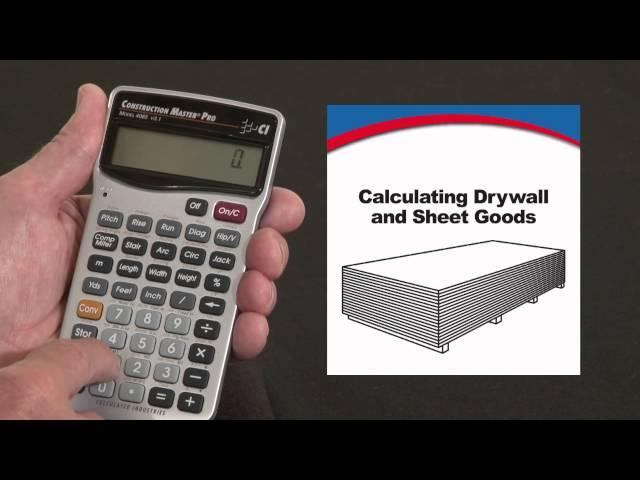 How to Calculate Drywall and Sheet Goods | Construction Master Pro