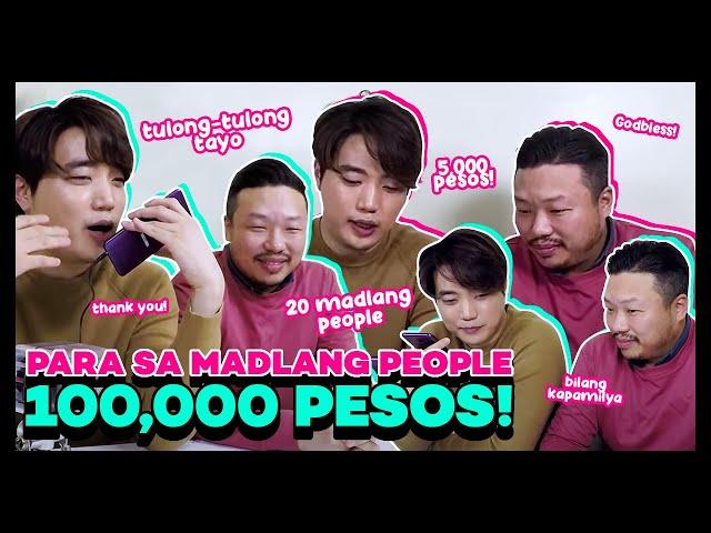 GIVING AWAY 100,000 PESOS to Madlang People | Ryan Bang