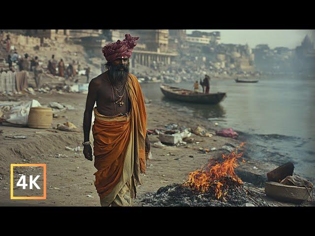 Exploring the Hidden Alleys of Varanasi – City Centre to the Ganges | India Walking Tour in 4K HDR