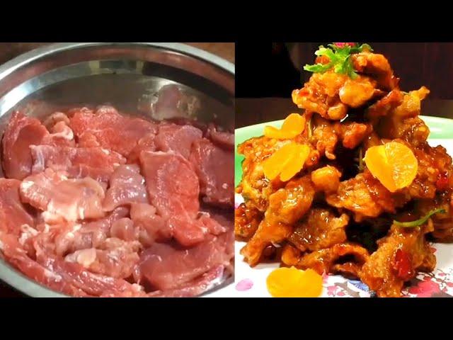 李厨教你风味糖醋锅包肉的家常做法，酥脆可口，特别好吃！#food #cooking #pork