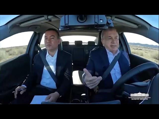 PREZIDENT SHAVKAT MIRZIYOYEV MASHINA HAYDAB YO'LLARNI KO'RDI. MANA XALQ SEVGAN PREZIDENT