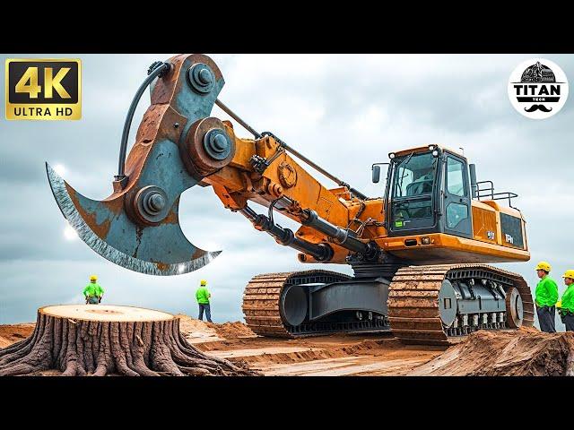 Extreme Dangerous Monster Stump Removal Excavator | Amazing Fastest Wood Chipper Machines #10