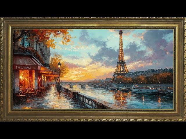 EVENING IN PARIS VINTAGE FRAME TV ART | TV SCREENSAVER WALLPAPER OIL PAINTING | 4K |