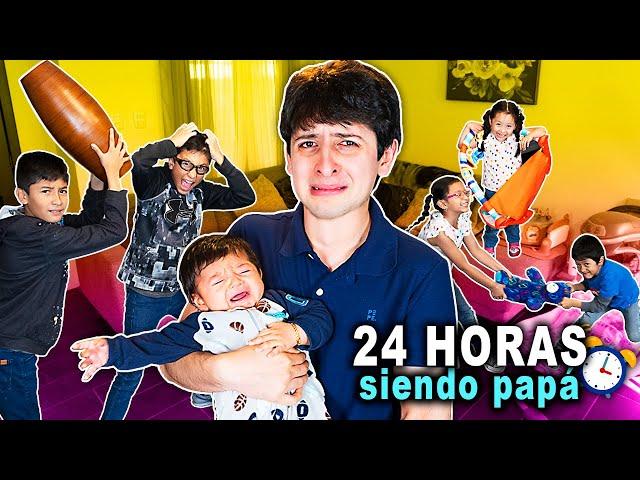 24 HORAS SIENDO PAPÁ SOLTERO DE 6 NIÑOS!