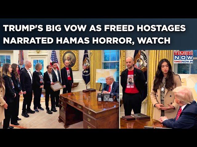 Trump Meets Israel Hostages In White House, Vows This As Freed Captives Narrated Hamas Horror| Watch