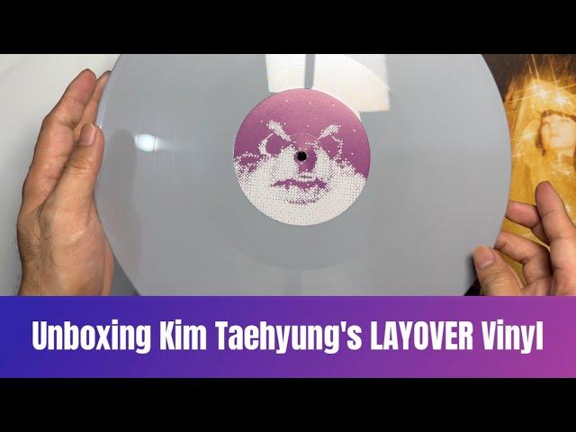 Unboxing Kim Taehyung's LAYOVER Vinyl 🟣 My First Ever Vinyl!!! 