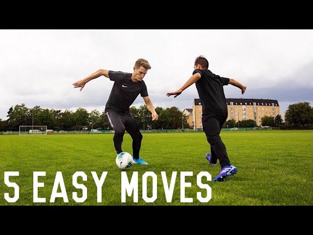 5 Easy Effective Match Skills To Beat Defenders | Easy Dribbling Tutorial For Footballers