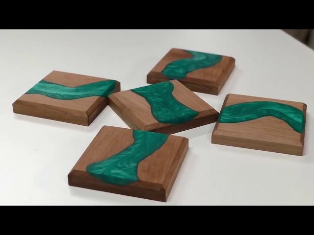 How to make epoxy river coasters