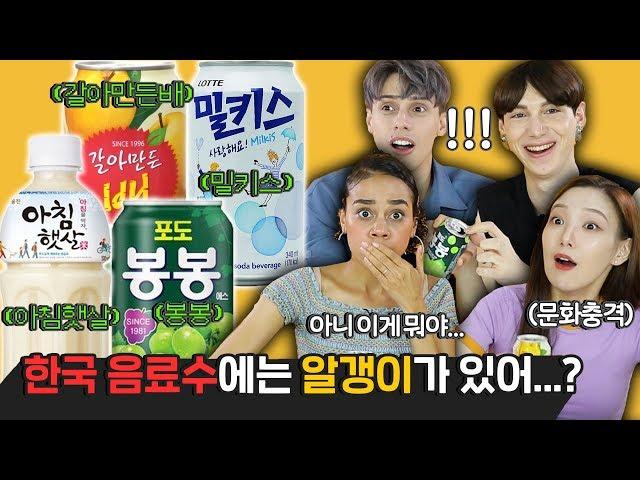 한국 음료수를 처음 마셔본 외국인들의 반응?! Feat. 나쁘지 않은데 나빠^^! [외국인반응 | 코리안브로스]
