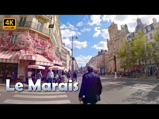  Le Marais, Paris - Nice Autumn Day Amazing Walking Tour [4K/60fps]