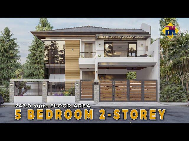 5 Bedroom 2 Storey HOUSE DESIGN | 247 sqm. | Exterior & Interior Animation