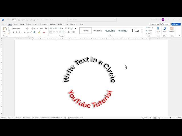 How to Create Text in a Circle in Microsoft Word | Create Curved Text in Microsoft Word