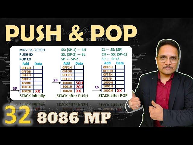 PUSH and POP Instructions in 8086: Understanding Stack Memory