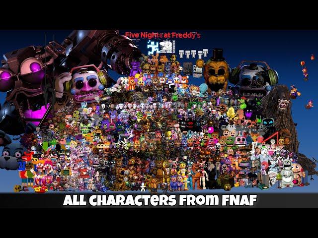 All characters from Five nights at Freddy's ( 1 - HW 2 )