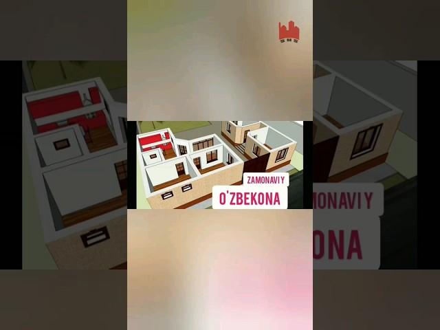 Zamonaviy O'zbekona uy 3D model