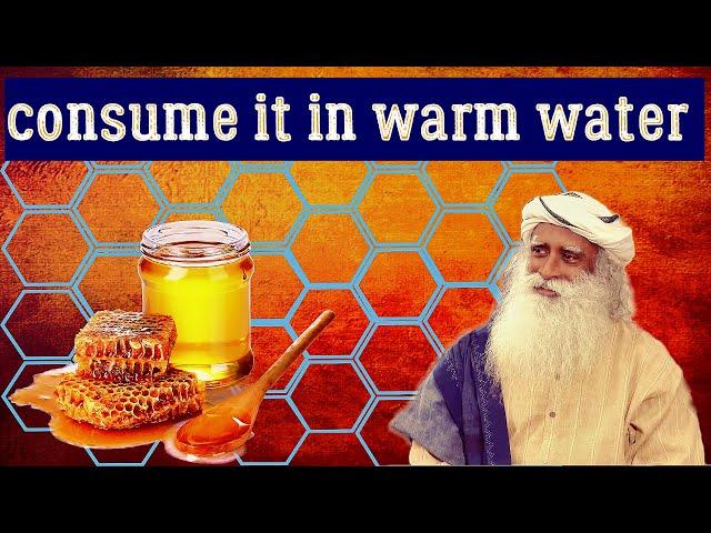 Everyday consume a little bit of honey in warm water and see - Sadhguru about staying healthy