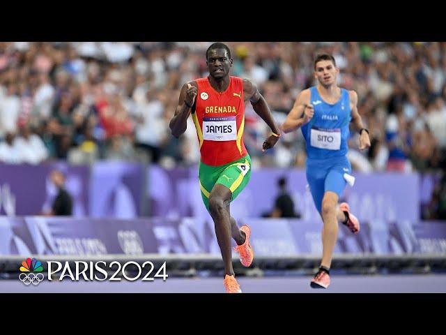 Grenada golden boy Kirani James ekes out semifinal victory in men's 400m | Paris Olympics | NBC