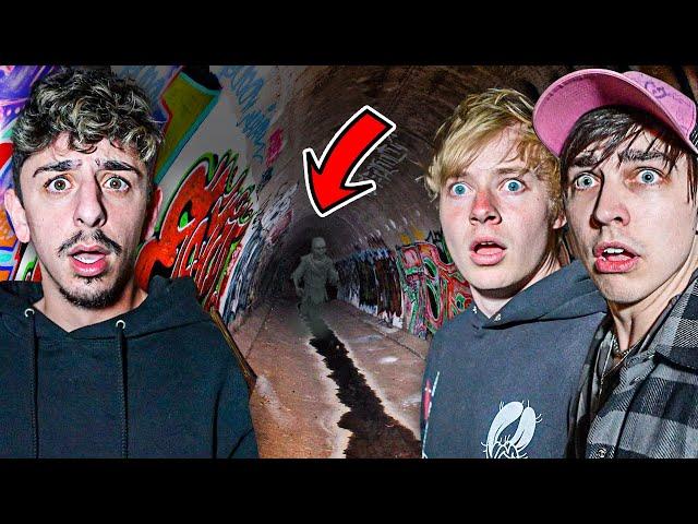 A Terrifying Night at the Haunted Tunnel.. (ft. Sam & Colby)