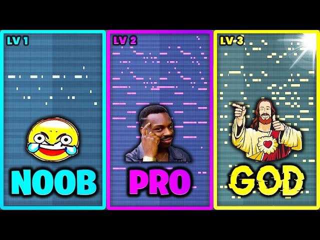 3 Levels Of Melodies - NOOB vs PRO vs GOD