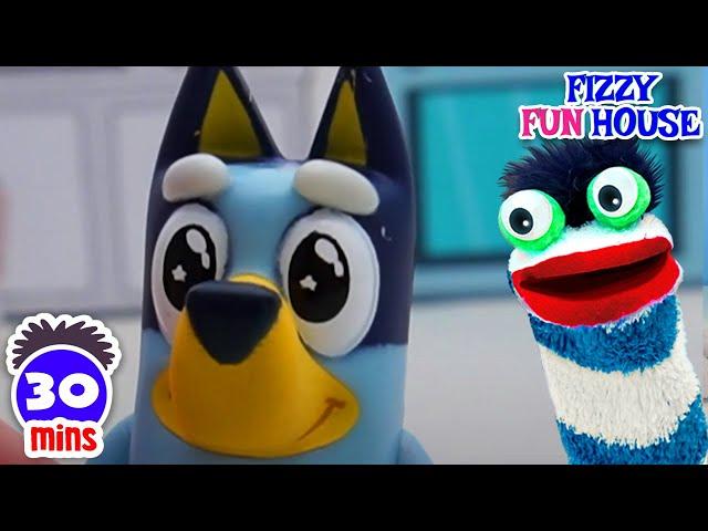 Fizzy and Bluey Go On Fun Adventures, Visit The Pet Vet Office & Do DIY Crafts | Fun Compilations